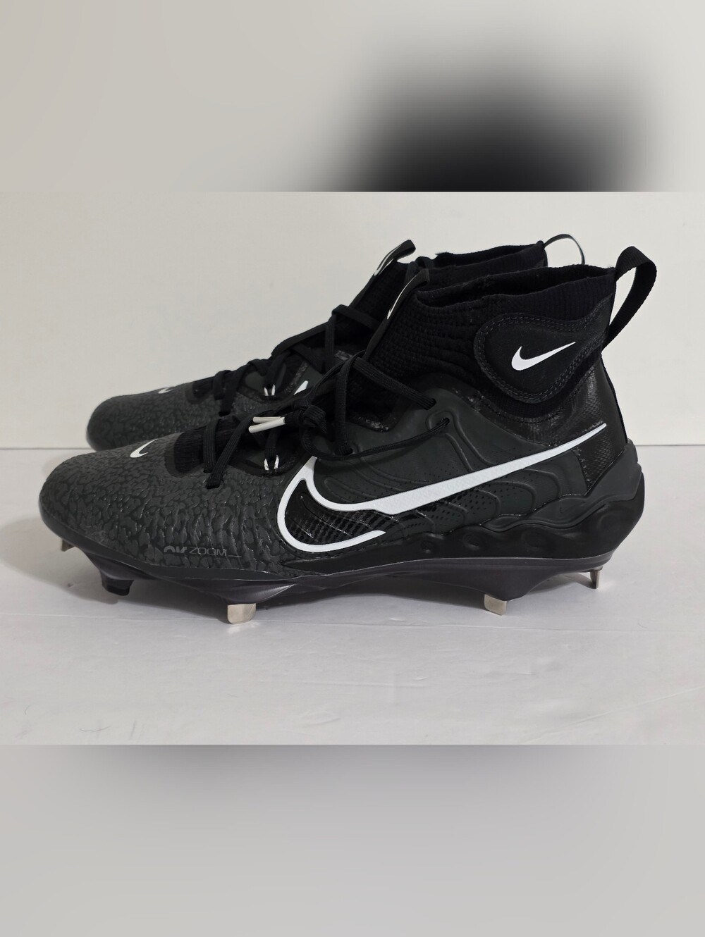 Nike Alpha Huarache NXT Black Metal Baseball Cleats Men's Size 12